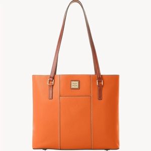Dooney & Bourke Pebbled Leather Tote: Good used condition. Zipper closure.
